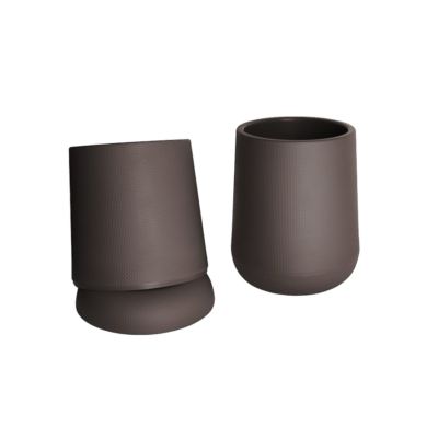 PLASTIC POT NELLA 35 cm. (Brown) - Image 2